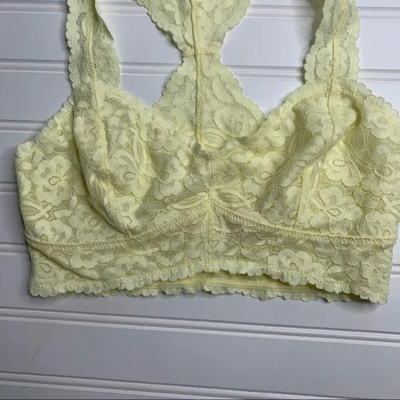 Free People Galloon Racerback Yellow Lace Bralette - Picture 8 of 9